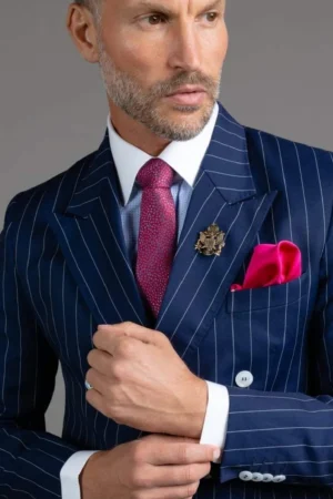 Men's tailored pinstripe suit