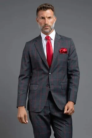 Men's Checkered Suit