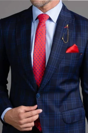 Men's Blue Check Blazer