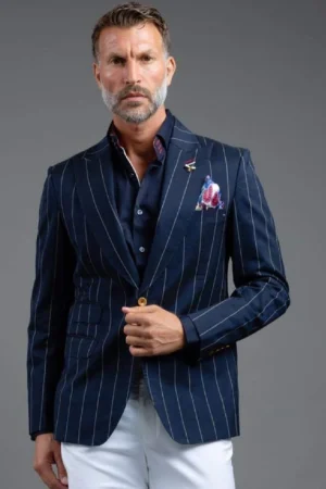 Men's Formal Striped Blazer